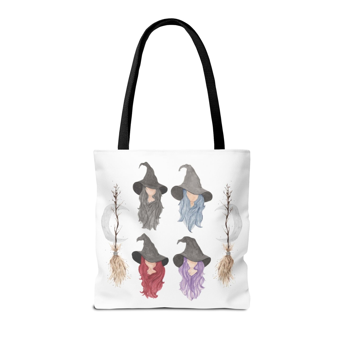 Watercolor Three Witchy Sisters Tote Bag