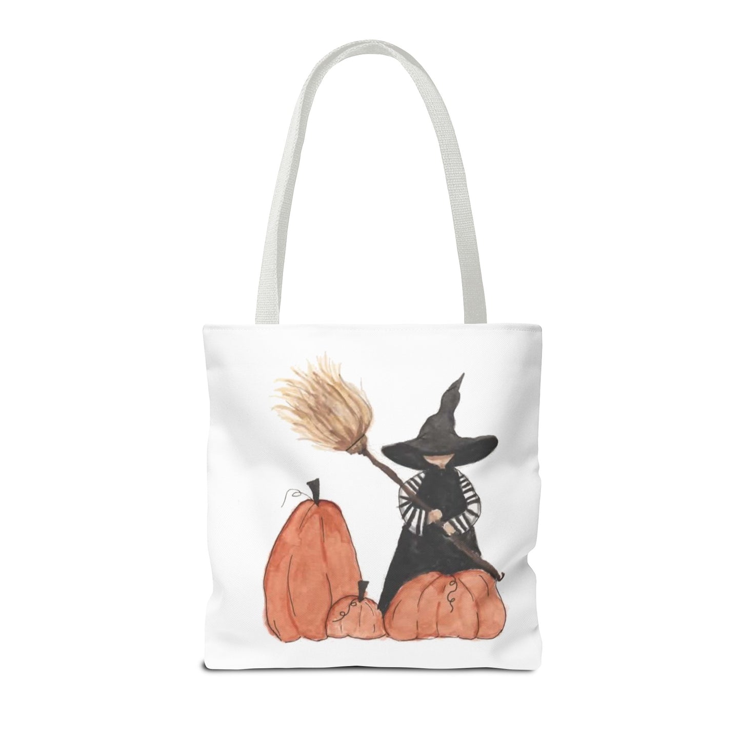 Halloween Watercolor Lil Witch Tote Bag