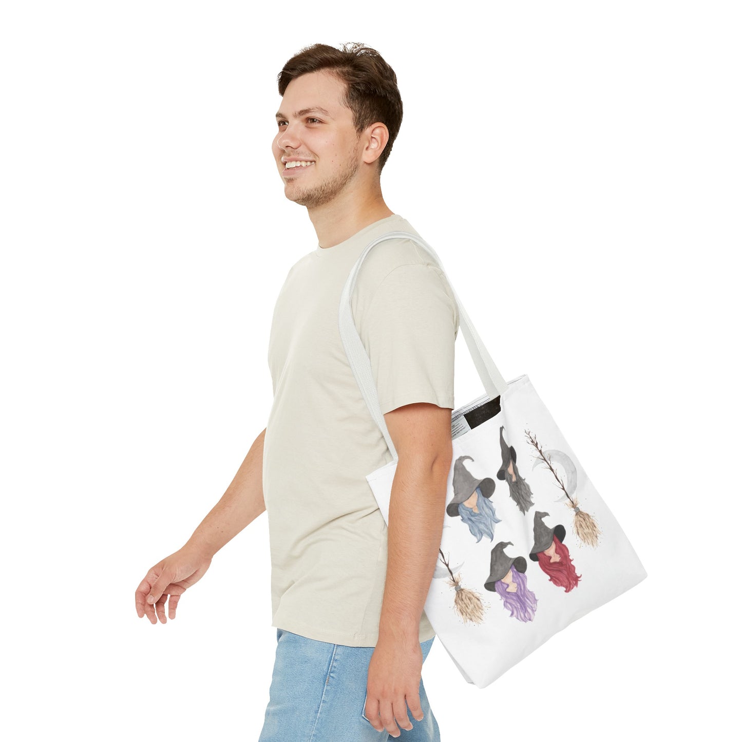 Watercolor Three Witchy Sisters Tote Bag