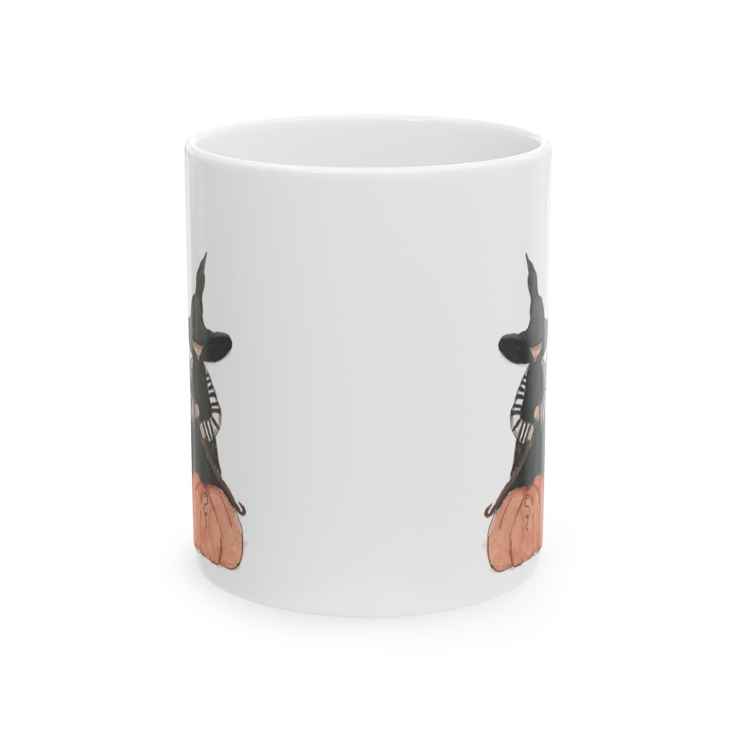 Halloween Watercolor Lil Witch Ceramic Mug