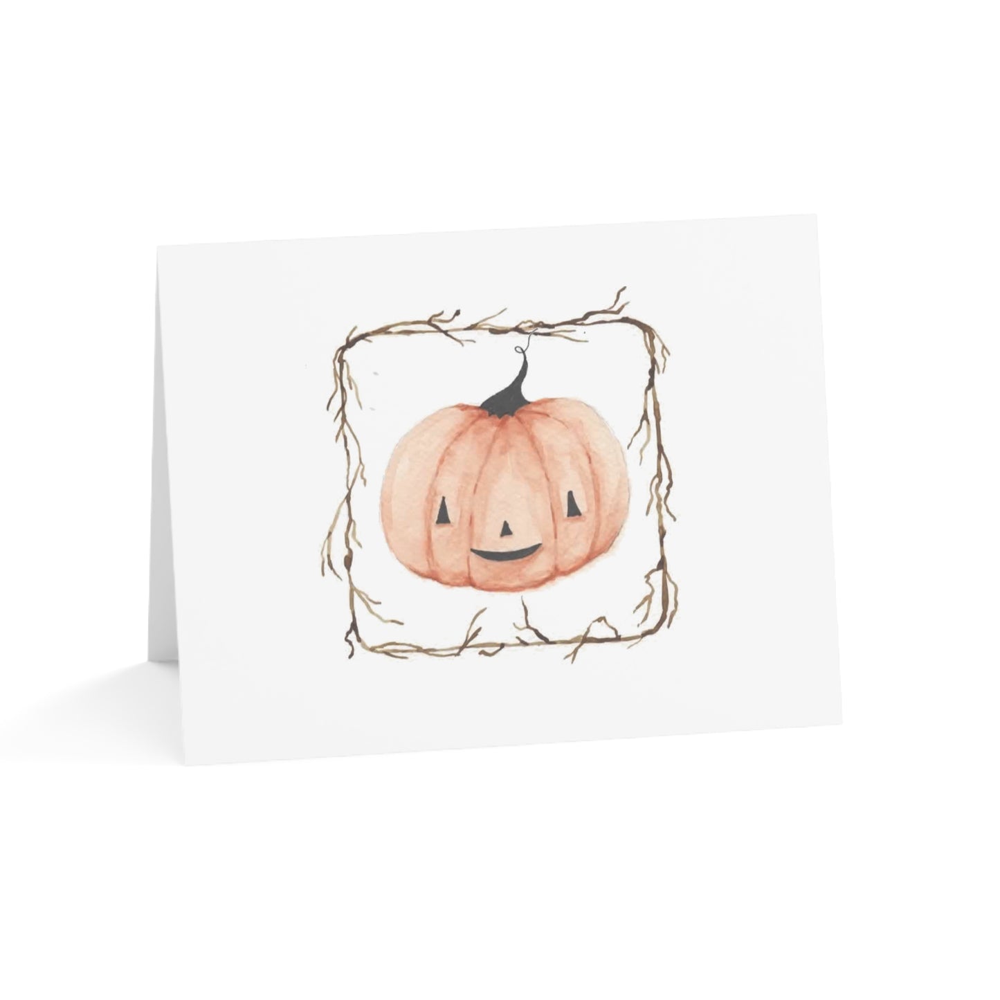 Watercolor Pumpkin Greeting Cards (1, 10, 30, and 50pcs)