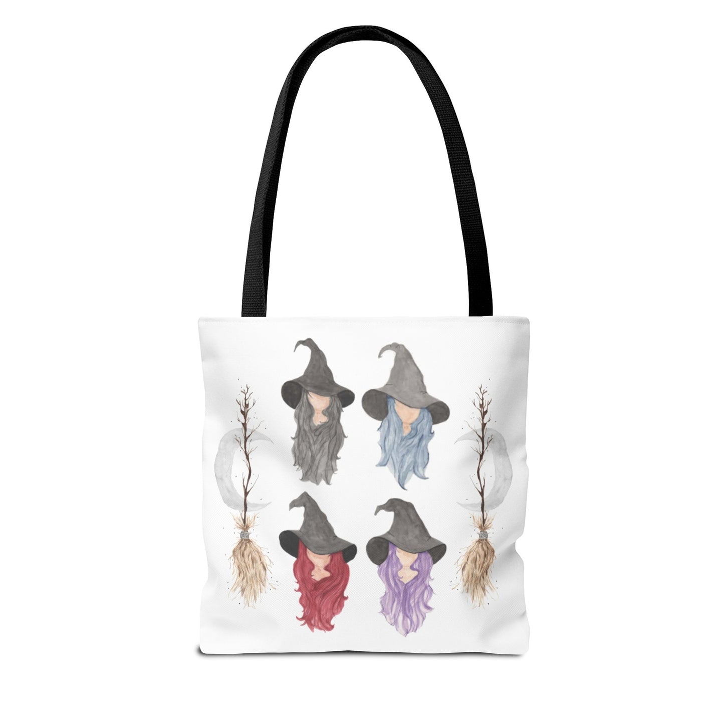 Watercolor Three Witchy Sisters Tote Bag
