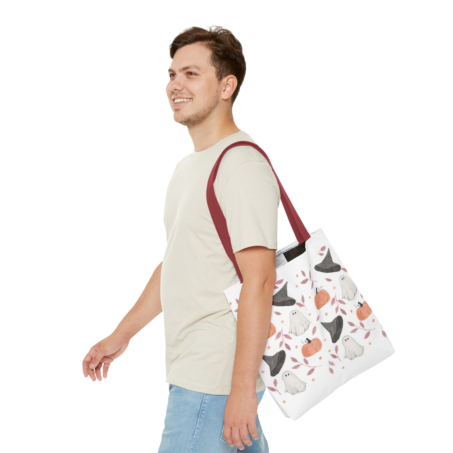 Halloween Watercolor Pattern Tote Bag