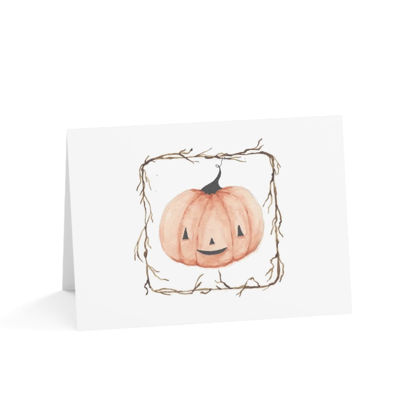 Watercolor Pumpkin Greeting Cards (1, 10, 30, and 50pcs)