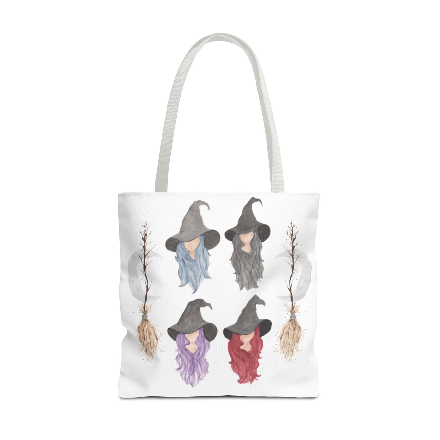 Watercolor Three Witchy Sisters Tote Bag