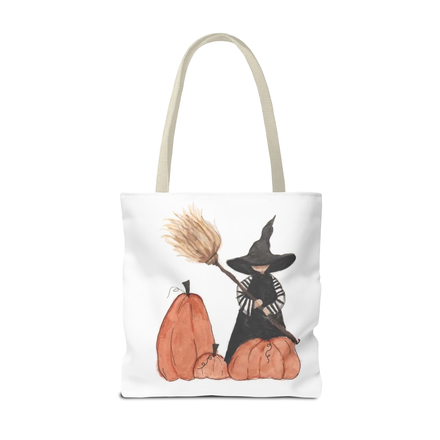 Halloween Watercolor Lil Witch Tote Bag