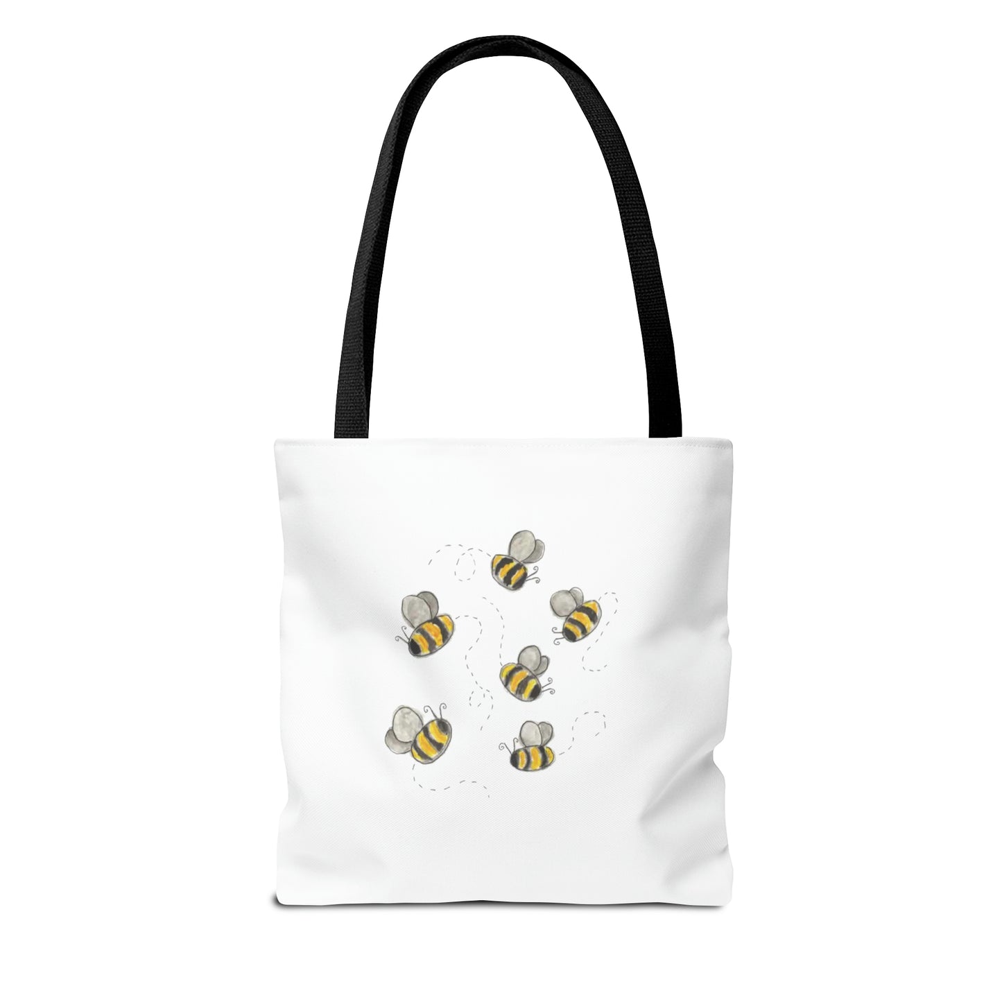 Watercolor Buzzing Bees Tote Bag