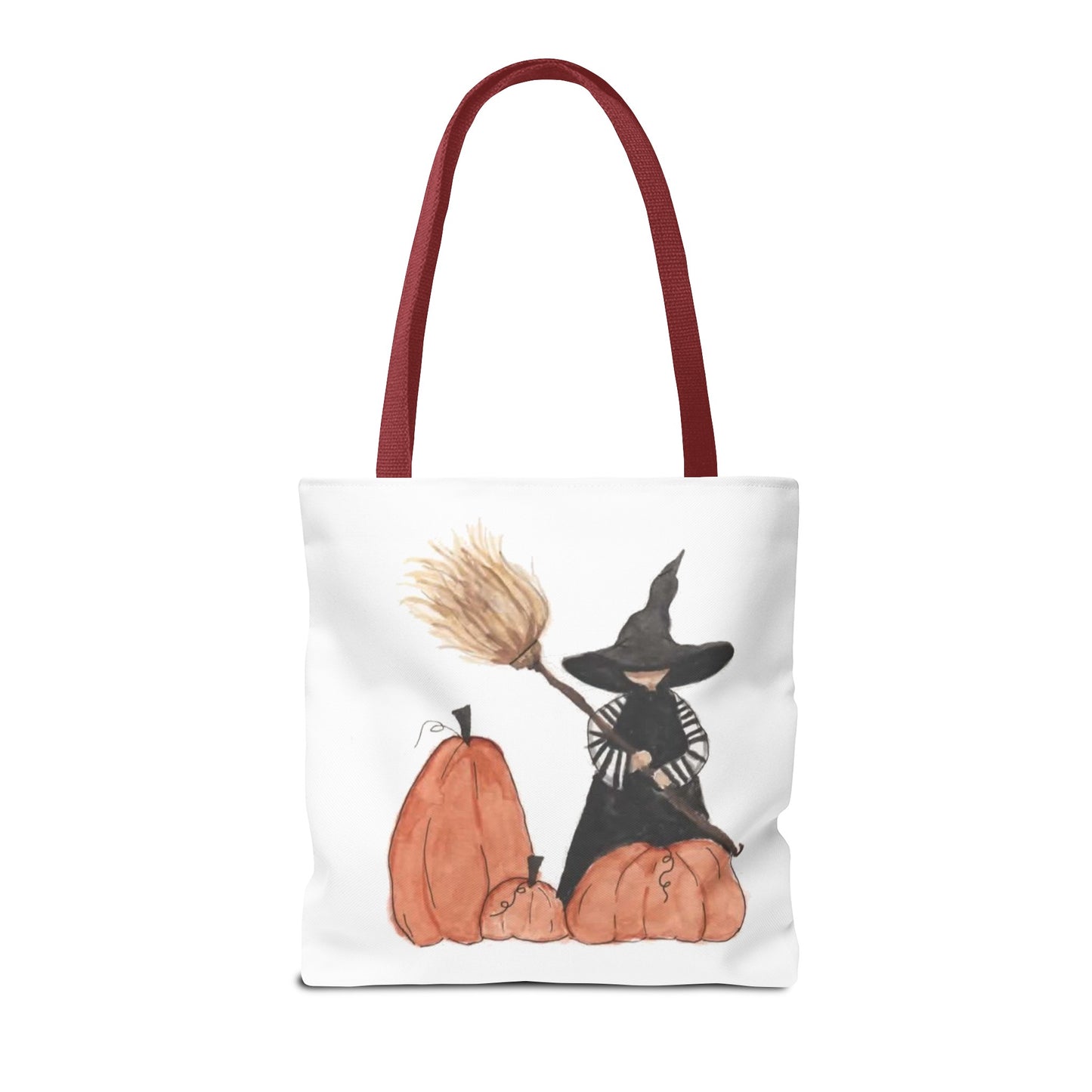 Halloween Watercolor Lil Witch Tote Bag