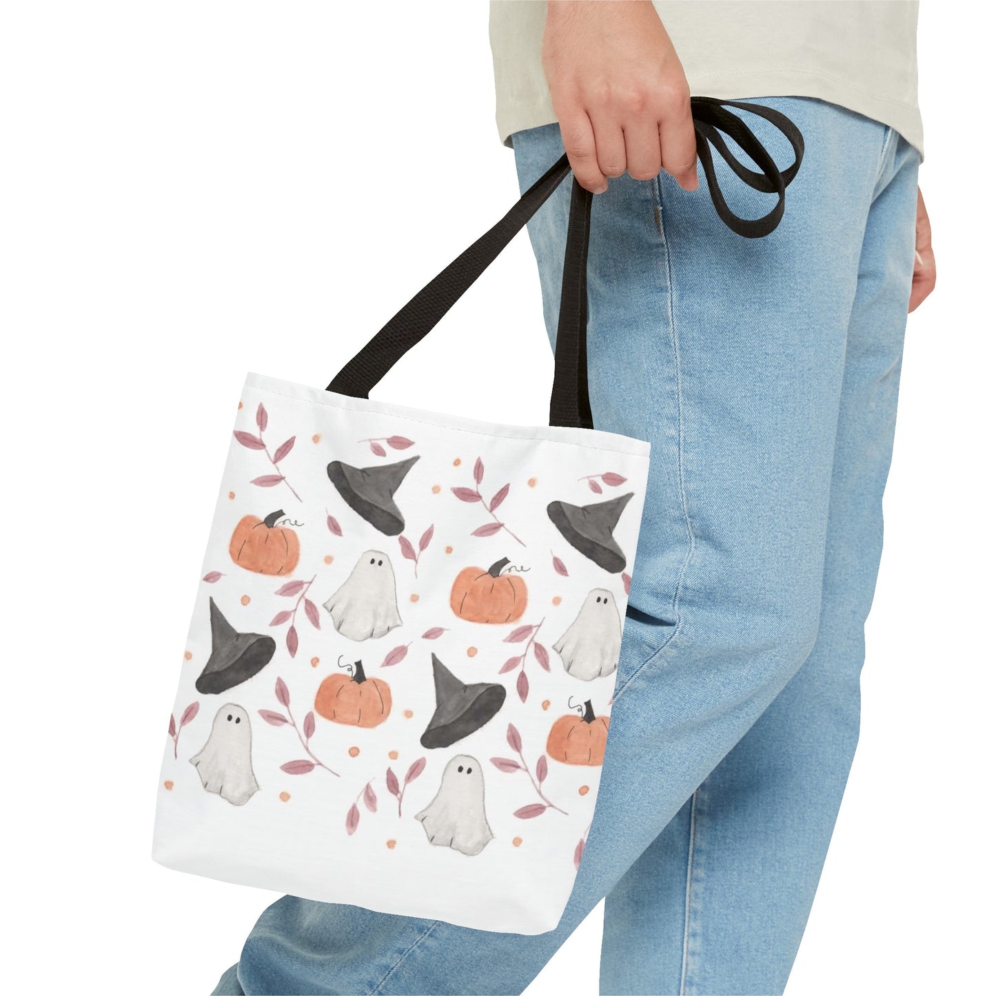 Halloween Watercolor Pattern Tote Bag