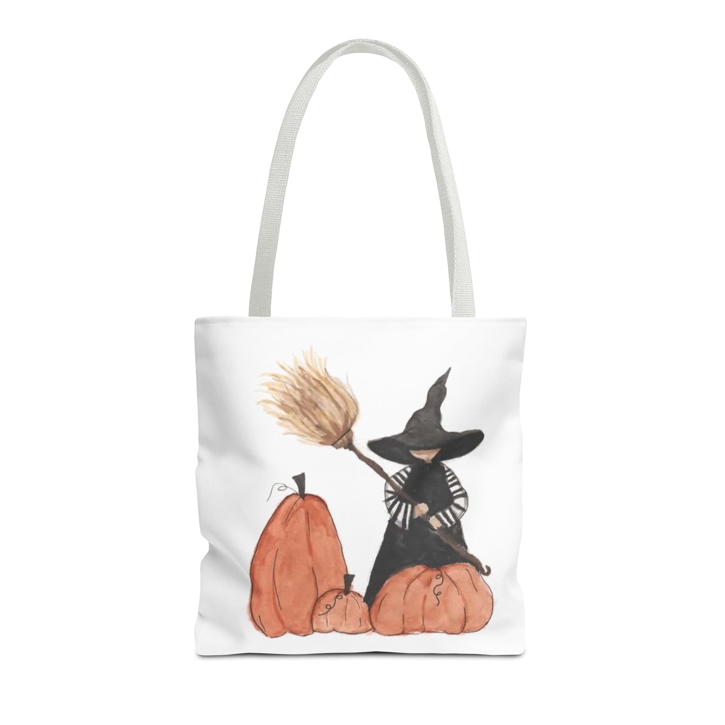 Halloween Watercolor Lil Witch Tote Bag