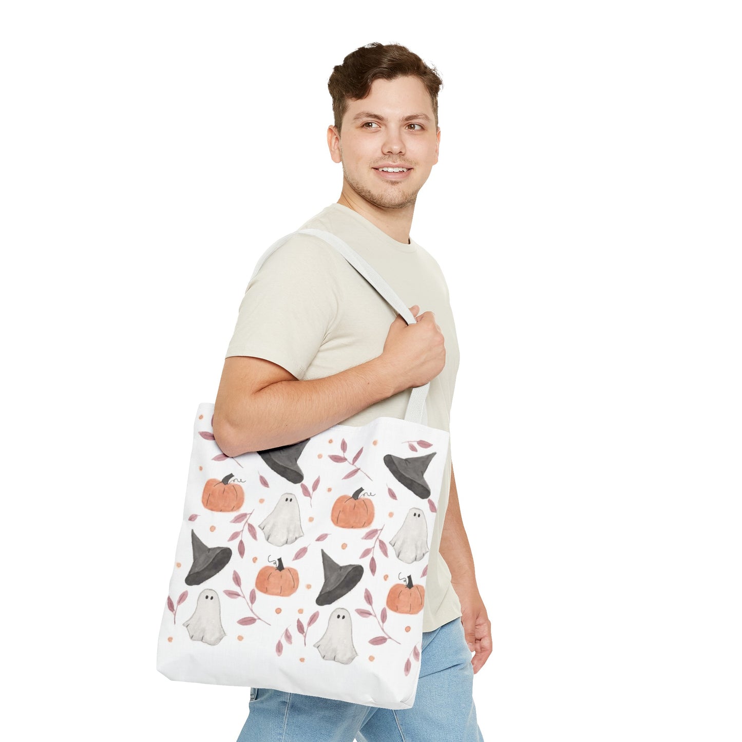 Halloween Watercolor Pattern Tote Bag