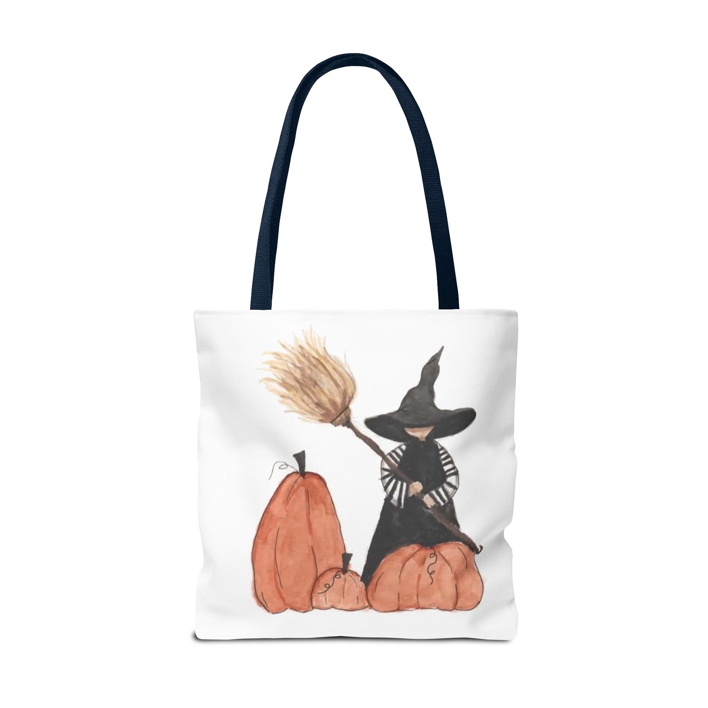 Halloween Watercolor Lil Witch Tote Bag
