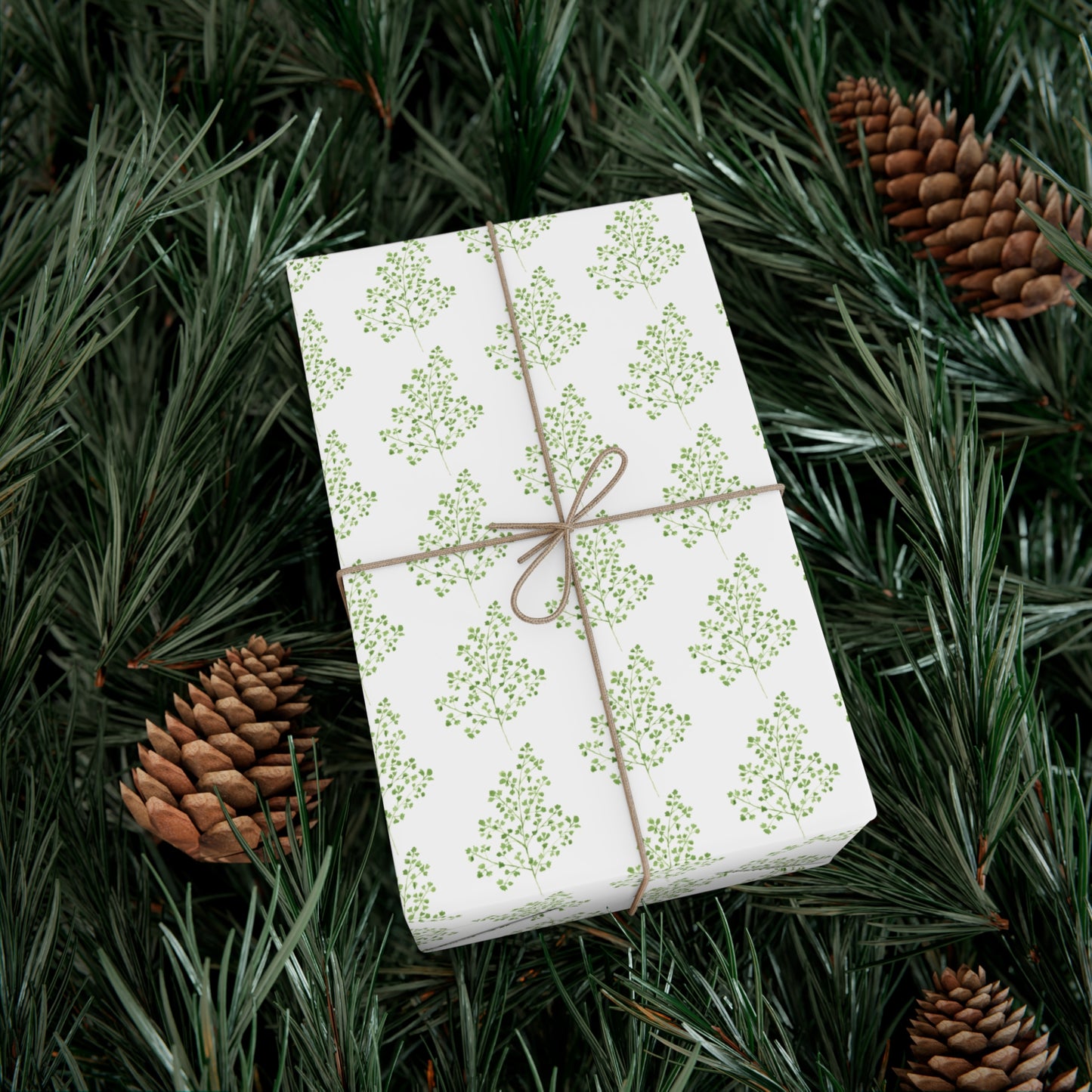 Watercolor Maidenhair Fern Wrapping Paper