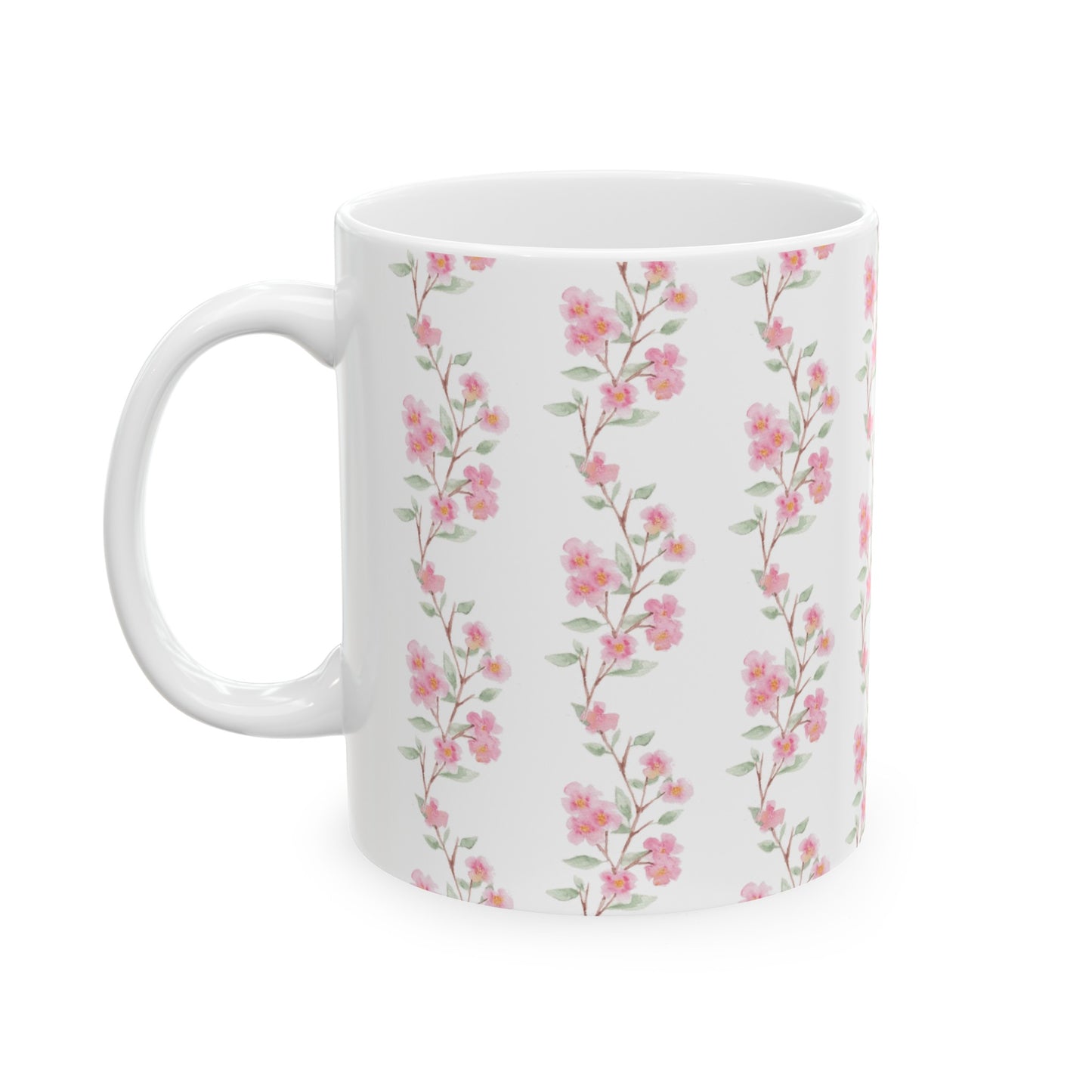 Watercolor Floral Branch Ceramic Mug