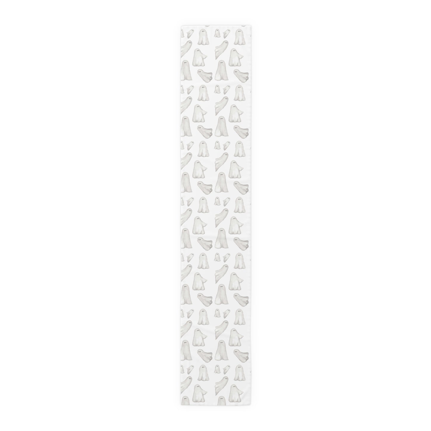 Halloween Watercolor Ghosts Table Runner (Cotton, Poly)