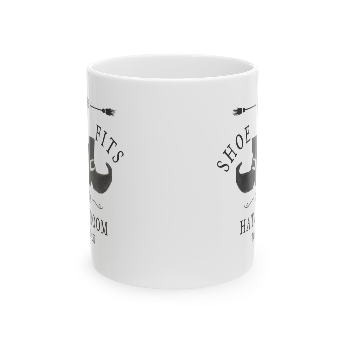 Halloween Watercolor Witch If the Shoe Fits Ceramic Mug