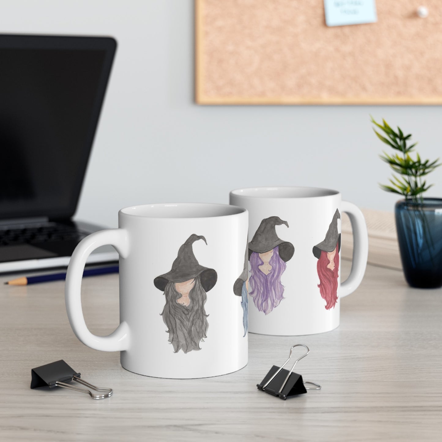 Watercolor Four Witchy Sisters Ceramic Mug