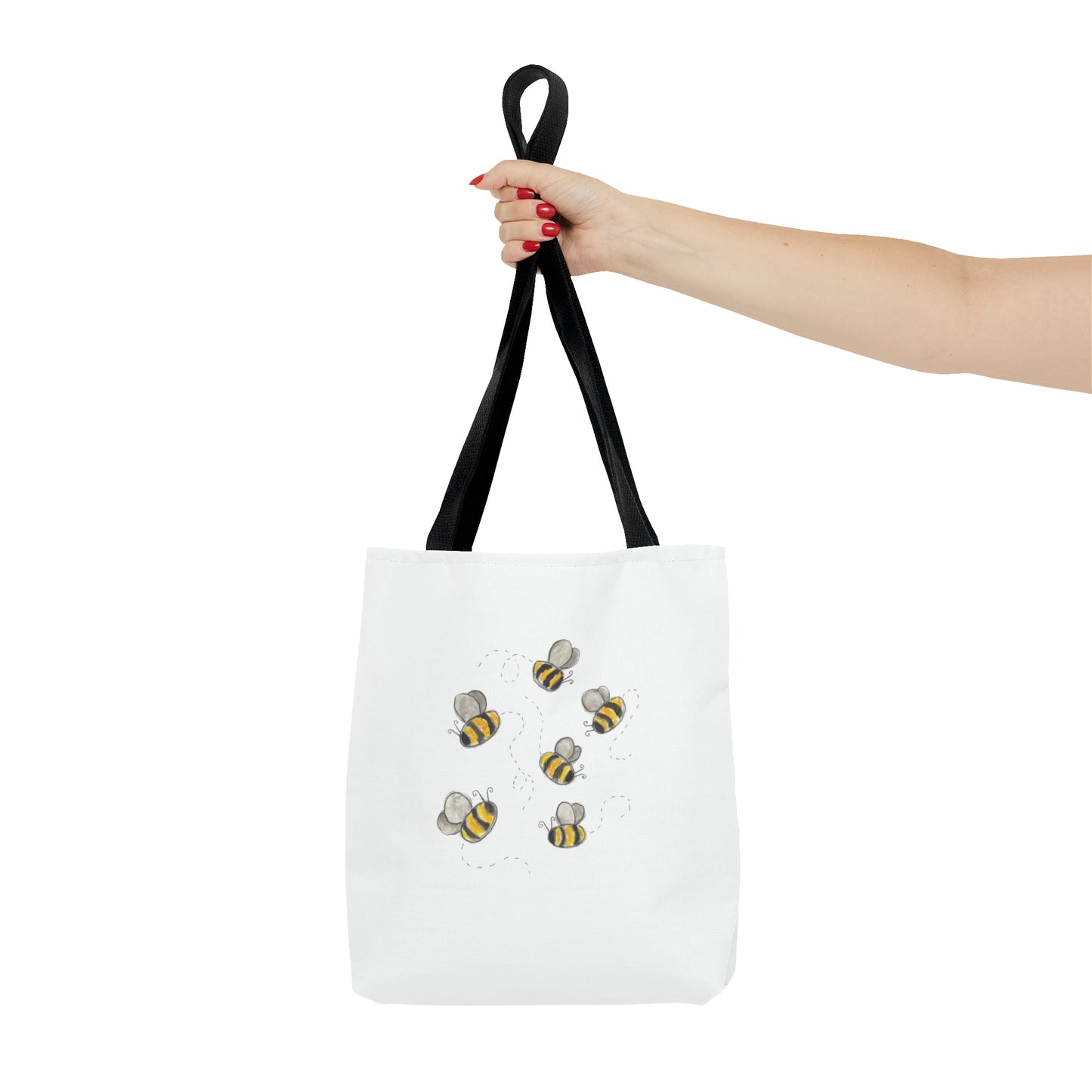 Watercolor Buzzing Bees Tote Bag