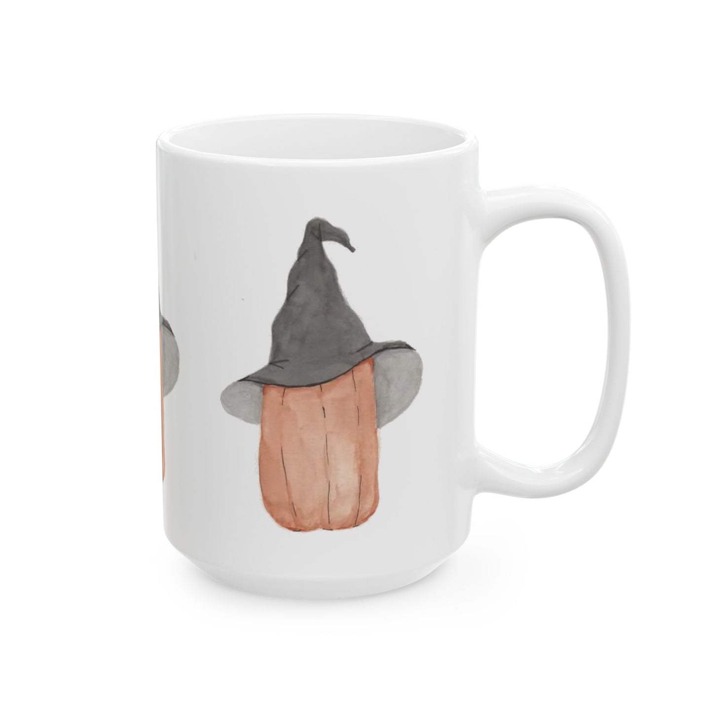 Halloween Watercolor Witchy Pumpkin Ceramic Mug