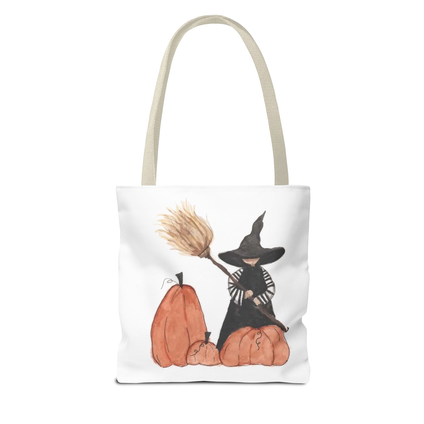 Halloween Watercolor Lil Witch Tote Bag