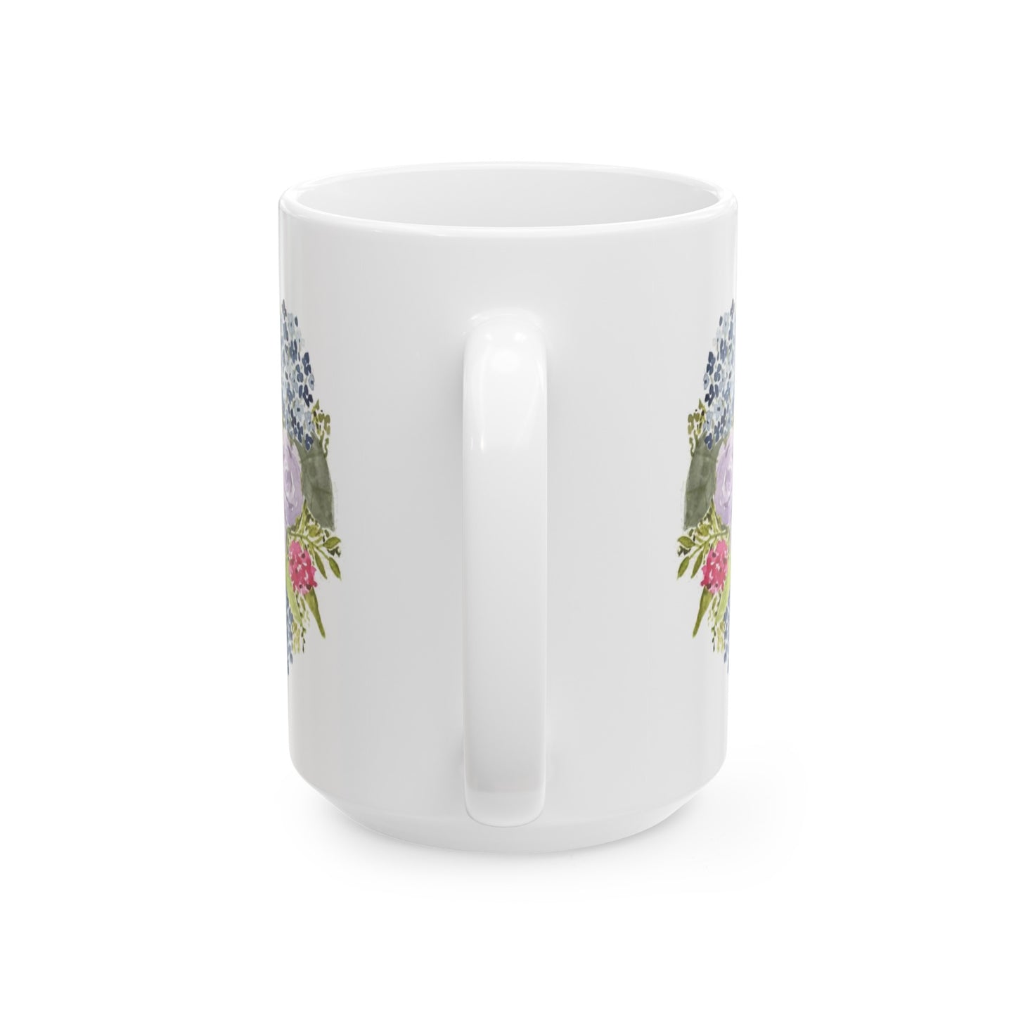 Watercolor "She Has Beautiful Things on Her Mind" Ceramic Mug, (11oz, 15oz)