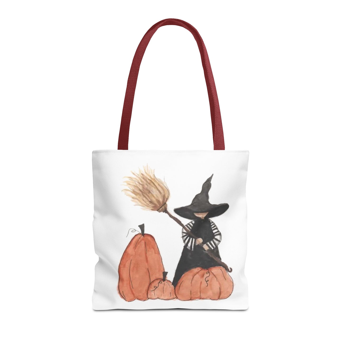 Halloween Watercolor Lil Witch Tote Bag