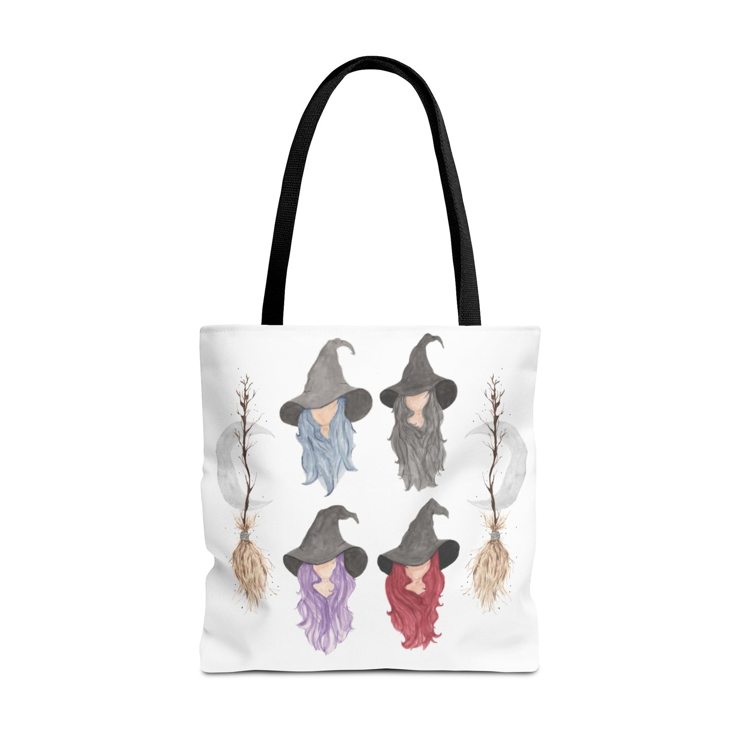 Watercolor Three Witchy Sisters Tote Bag