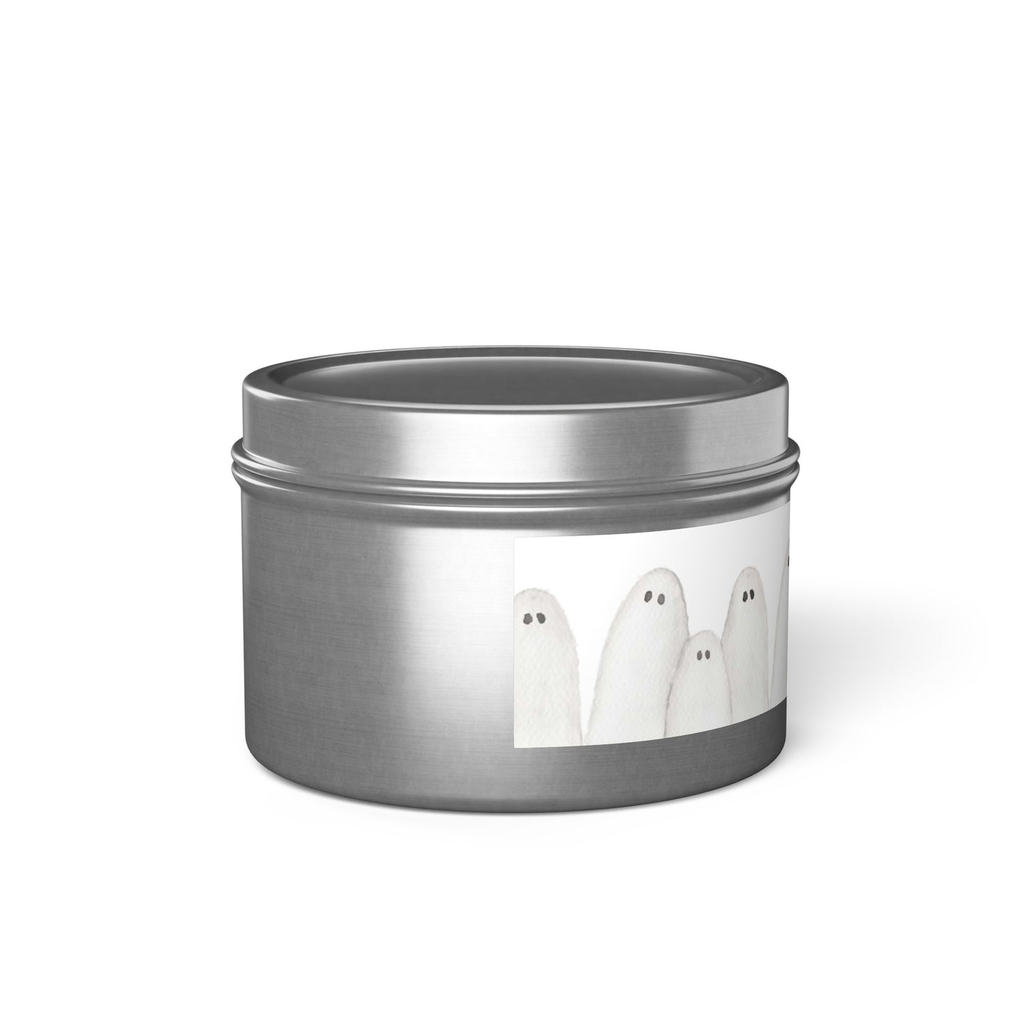 Halloween Watercolor BOO Ghosts Tin Candles