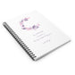 Watercolor Floral Moon Spiral Notebook - Ruled Line