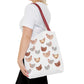 Watercolor Scattered Chickens Tote Bag