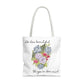 Watercolor "She Has Beautiful Things on Her Mind" Tote Bag