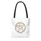 Watercolor Floral Pentacle Tote Bag