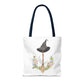 Watercolor Witchy Broomstick Tote Bag