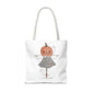 Halloween Watercolor Pumpkin Girl Scarecrow Tote Bag