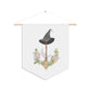 Watercolor Witches Broom and Floral Pennant