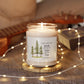 Watercolor Pine Trees Scented Soy Candle, 9oz