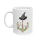 Watercolor Witchy Broomstick Ceramic Mug