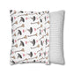 Watercolor Witchy Things Patterned Square Poly Canvas Pillow Cover - Pillow Not Included -