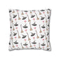 Watercolor Witchy Things Patterned Square Poly Canvas Pillow Cover - Pillow Not Included -
