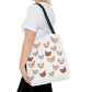 Watercolor Scattered Chickens Tote Bag