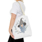 Watercolor Blue Witch Tote Bag