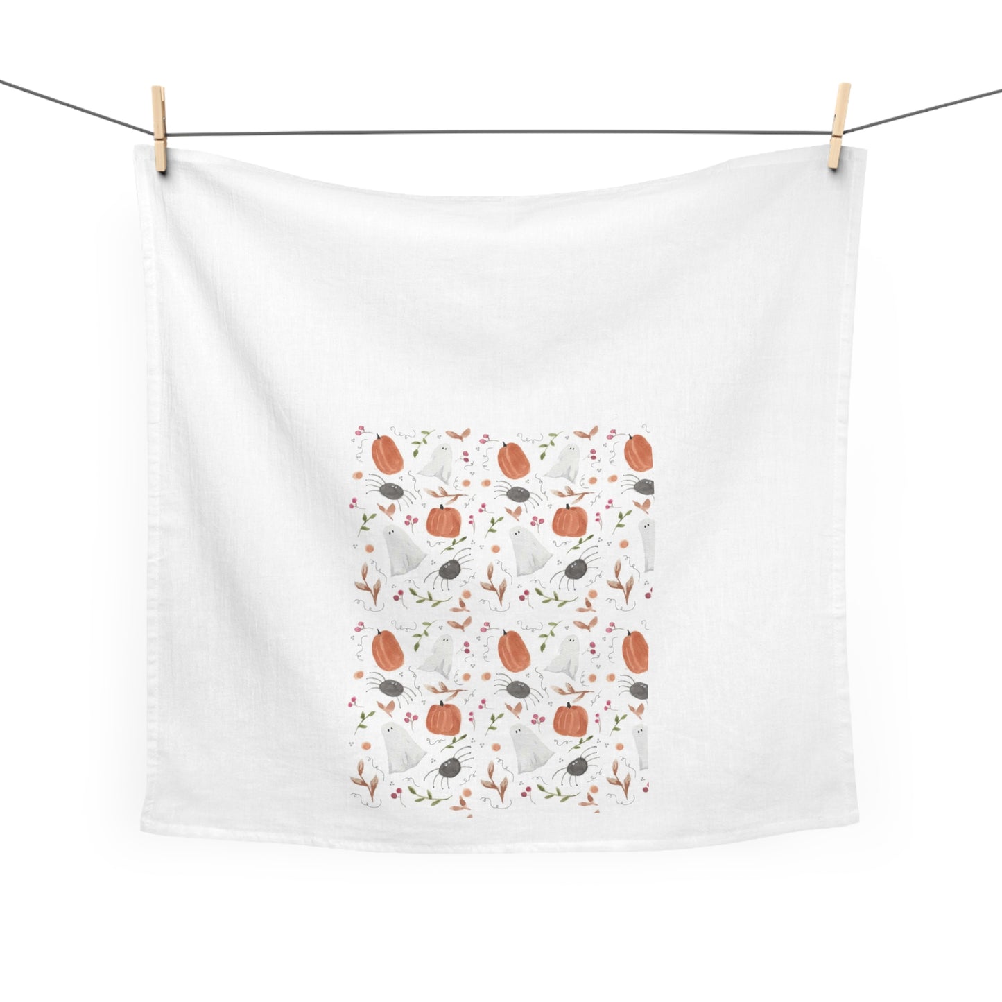 Watercolor Halloween Scatter Tea Towel