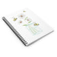 Watercolor Daisies and Bees Spiral Notebook - Ruled Line