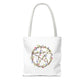 Watercolor Floral Pentacle Tote Bag