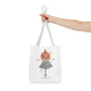 Halloween Watercolor Pumpkin Girl Scarecrow Tote Bag
