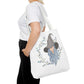 Watercolor Blue Witch Tote Bag