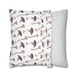 Watercolor Witchy Things Patterned Square Poly Canvas Pillow Cover - Pillow Not Included -