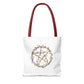 Watercolor Floral Pentacle Tote Bag