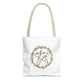 Watercolor Floral Pentacle Tote Bag