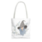 Watercolor Blue Witch Tote Bag